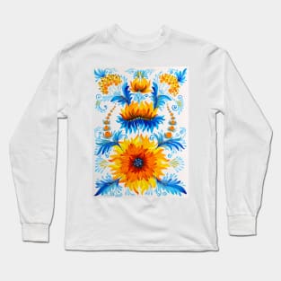 Rise to the Sun Watercolor Painting Long Sleeve T-Shirt